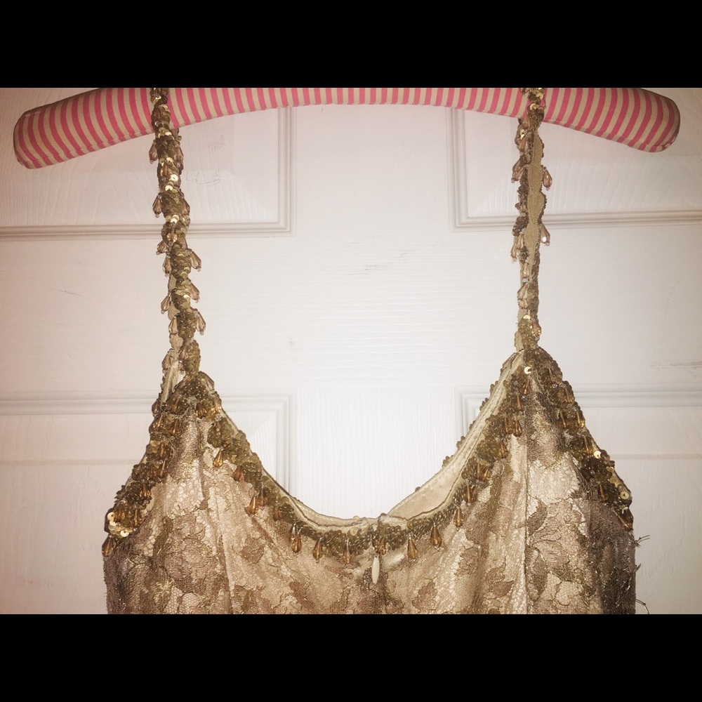 EUC! ESCADA 💯% authentic metallic lace silk dress - Picture 5 of 7
